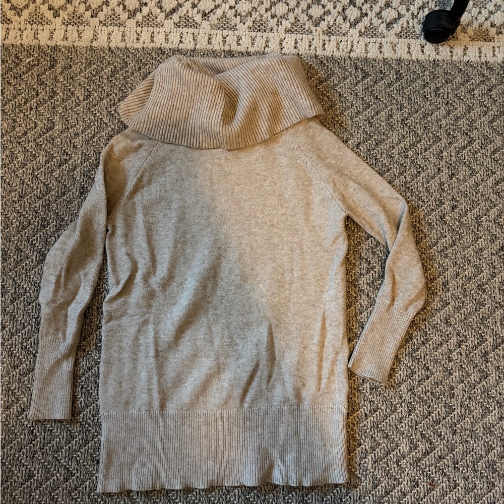 Elegant Beige Cowl Neck Sweater